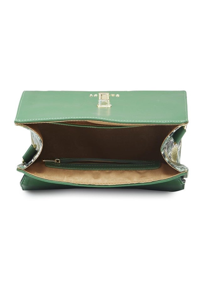 Caprese Oriana Sling Bag for Women (Medium, Dark Green) - Image 4